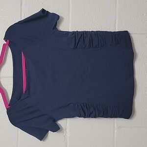 Soft Surroundings Navy Short Sleeve Top